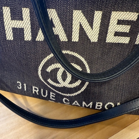 Chanel Small Canvas Deauville Tote - Picture 7 of 9
